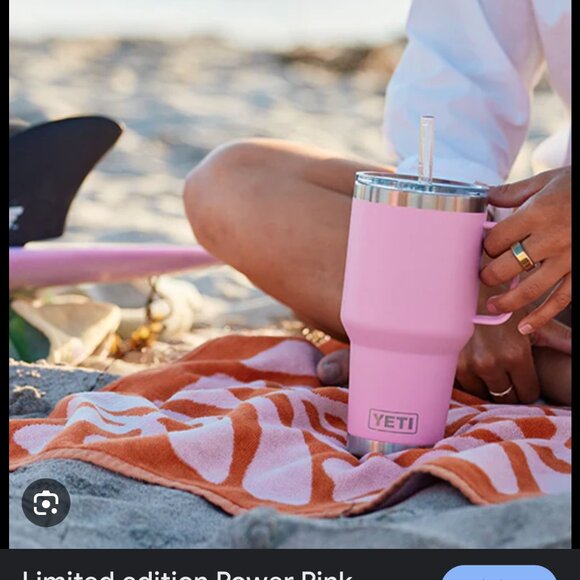 YETI 35 oz. Rambler Mug with Straw Lid- Power Pink - Picture 7 of 15